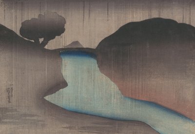 Ochanomizu az esőben, 19. század közepe. alkotó: Utagawa Kuniyoshi