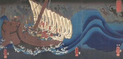 A Taira harcosok bosszúja, 1843-47. alkotó: Utagawa Kuniyoshi