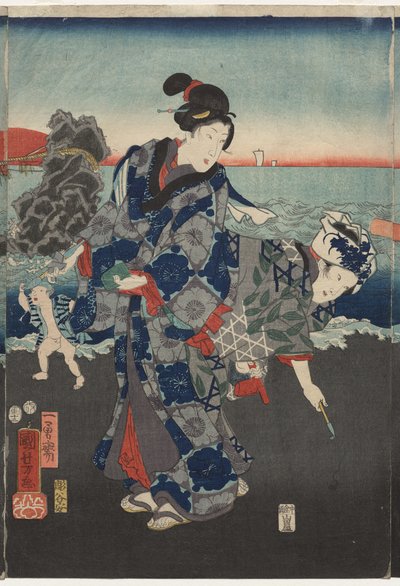 Sunrise at Futami Bay alkotó: Utagawa Kuniyoshi