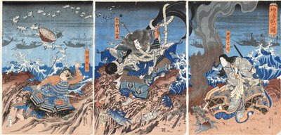 Te büntetés t ef Dan-no back Dannoura vonaldiagram, 1844. alkotó: Utagawa Kuniyoshi