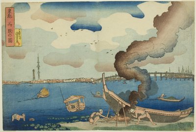 Mitsumata látképe a keleti fővárosban (Toto Mitsumata no zu), a "Keleti főváros kilátásai (Toto no zu)" sorozatból alkotó: Utagawa Kuniyoshi