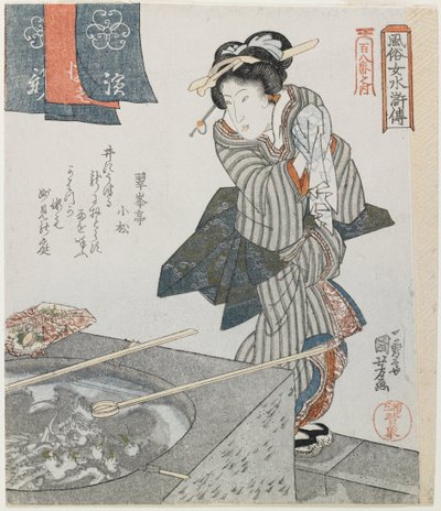 Kézmosás Gongsun Sheng mitatéjaként alkotó: Utagawa Kuniyoshi