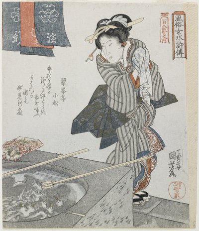 Kézmosás, mint Gongsun Sheng mitára, c. 1828 alkotó: Utagawa Kuniyoshi