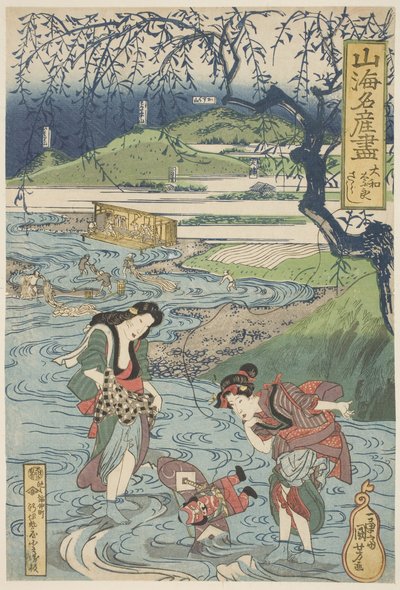 Yamato, Nara: Sarasu, 1833 körül (fametszet, tinta és szín, papír) alkotó: Utagawa Kuniyoshi