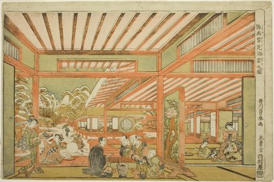Snow-View Entertainment, 1771 körül alkotó: Utagawa Toyoharu