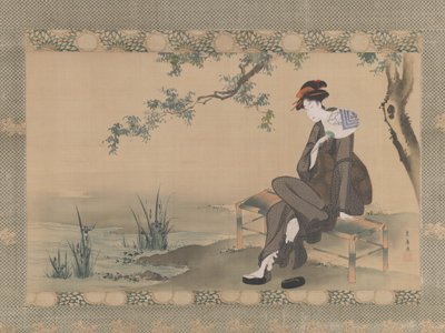 Nő hűti magát, kb. 1800. alkotó: Utagawa Toyohiro