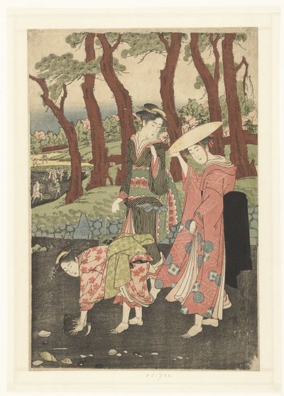 Halak és kagylók gyűjtése apálykor alkotó: Utagawa Toyokuni (I)