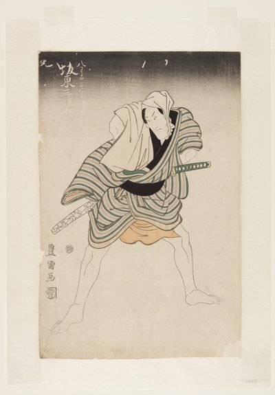 Bando Mitsugoro III színész (színes fatömbnyomat) alkotó: Utagawa Toyokuni