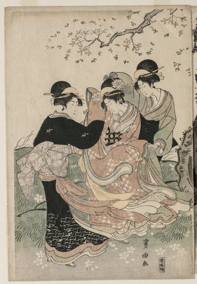 Cseresznyevirágok a szélben alkotó: Utagawa Toyokuni