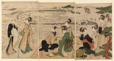 Tengerparti kirándulás alkotó: Utagawa Toyokuni I