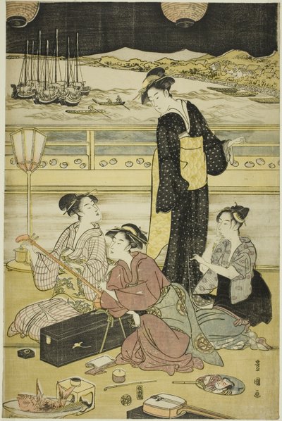 Esti parti Shinagawában alkotó: Utagawa Toyokuni I