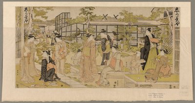 Cacho teaház alkotó: Utagawa Toyokuni I
