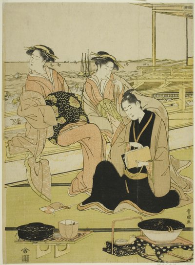 Az öbölre és a Shinagawára néz alkotó: Utagawa Toyokuni I