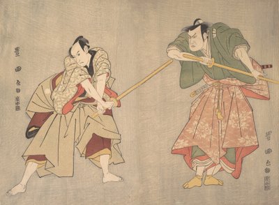 Jelenet egy azonosítatlan drámából, kb. 1800. alkotó: Utagawa Toyokuni I