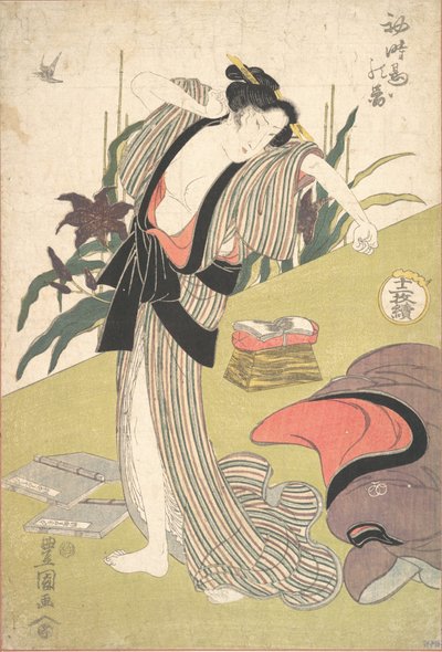 A kakukk első látogatása. alkotó: Utagawa Toyokuni I