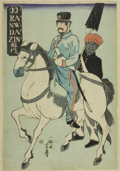 Sétáló holland (Orandajin yuko) alkotó: Utagawa Yoshifuji