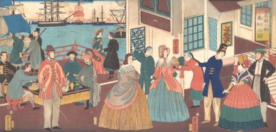 Az öt nemzet népe, 1861. alkotó: Utagawa Yoshitora