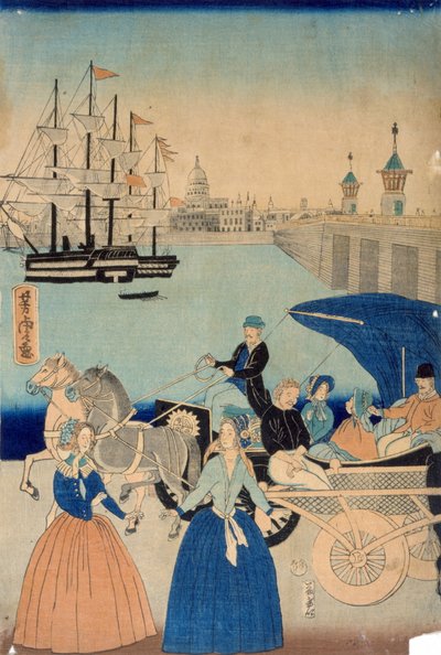 Kép Londonról, Angliáról alkotó: Utagawa Yoshitora