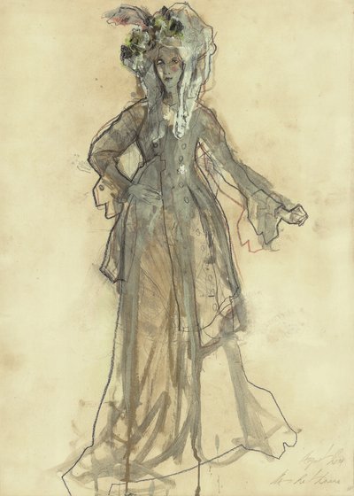 Elegáns jelmezvázlat alkotó: Ute Rathmann