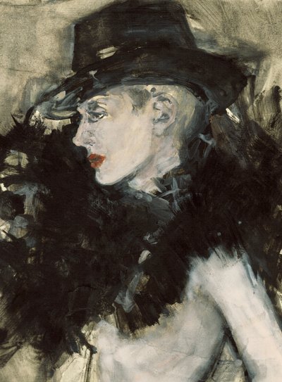 Elegáns női fekete kalap alkotó: Ute Rathmann