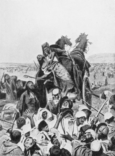 A ramoth-gileádi csata Kr. e. 853 (litográfia) alkotó: Vaclav (1851-1901) (after) Brozik