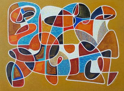 Fish In Wave, 2017 (akril, vászon) alkotó: Vadym Vaskovsky