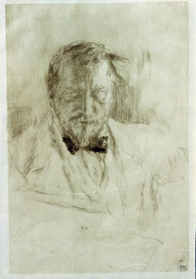 Önarckép (Önarckép). Valentin Alekszandrovics Szerov rézkarca (1865-1911) alkotó: Valentin Aleksandrovich Serov