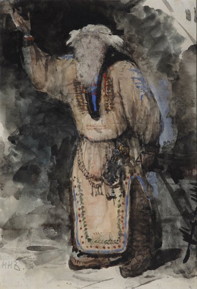 Jelmezterv M. Glinka Ruslan és Ljudmila című operájához alkotó: Valentin Aleksandrovich Serov