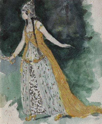 Ljudmila. Jelmezterv M. Glinka Ruslan és Ljudmila című operájához alkotó: Valentin Aleksandrovich Serov