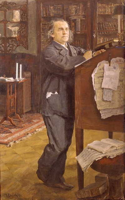 Alekszandr Szerov zeneszerző portréja 1820-1871, 1889 alkotó: Valentin Aleksandrovich Serov
