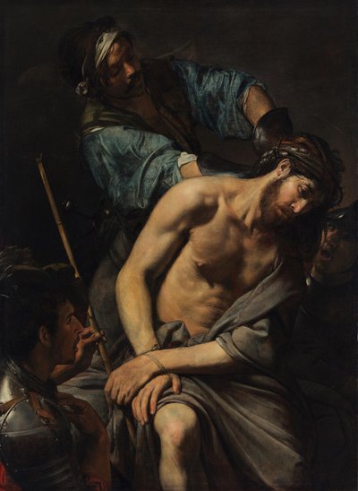 Krisztus megkoronázása tövissel és kigúnyolása alkotó: Valentin de Boulogne