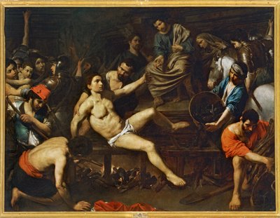Martyrdom of Saint Lawrence ... (festmény, vászon) alkotó: Valentin de Boulogne