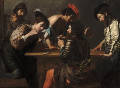 Katonák kártyáznak és kockáznak A csalások, c. 16181620. alkotó: Valentin de Boulogne