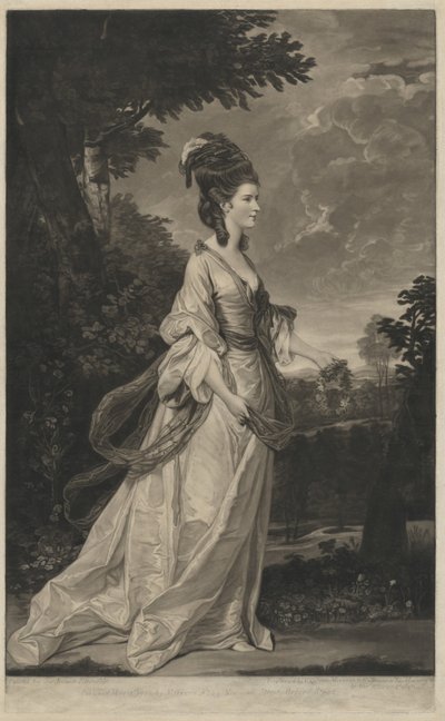 Jane Fleming, Harrington grófnője, 1780. alkotó: Valentine Green
