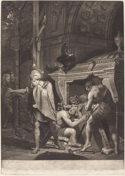 Miravan felnyitja ősei sírját, 1772. alkotó: Valentine Green