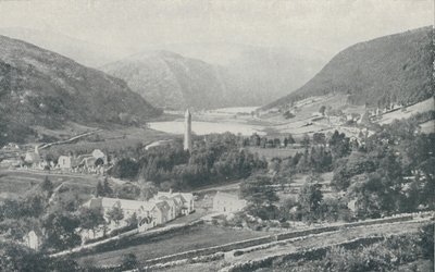Egy ír falu, Glendalough, 1910 alkotó: Valentine and Sons Ltd