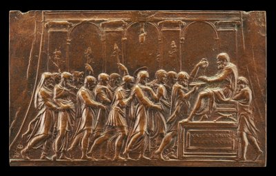 Krisztus Poncius Pilátus elé került. alkotó: Valerio Belli