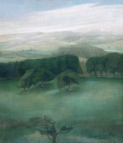 „Hegyek Cardiganshire-ben”, 1910-es évek alkotó: Valerius de Saedeleer
