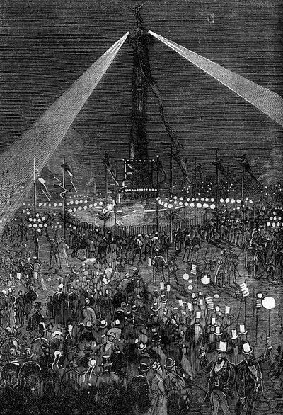 A párizsi Bastille tér megvilágítása alkotó: Valnay Pere et fils