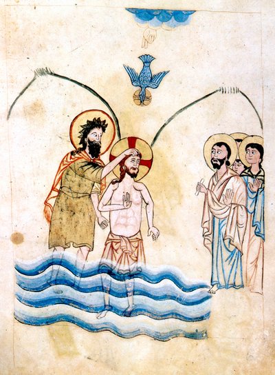 „Jézus megkeresztelkedése Keresztelő Szent János által”, 1334 alkotó: Vardan Lorets