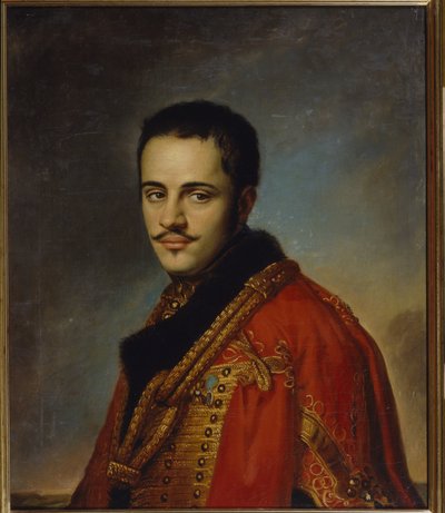 Az ifjabb Nyikolaj Nyolajevics Raevszkij (1801-1843) portréja. (N. N. Raevsky, a fiatalabb portréja). Vaszilij Andrejevics Tropinin (Vaszilij Tropinin) (1776-1857) festménye, olaj, vászon alkotó: Vasili Andreevich Tropinin