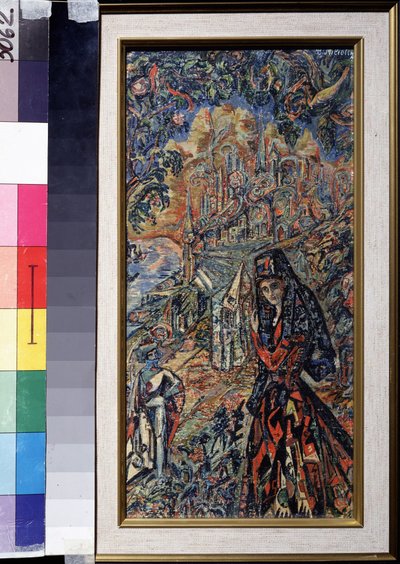 Sappho (kb. ie 630-580) – Vaszilij Dmitrijevics Millioti (1875-1943) munkája, akvarell, gouache és tus papíron alkotó: Vasili Dmitrievich Millioti