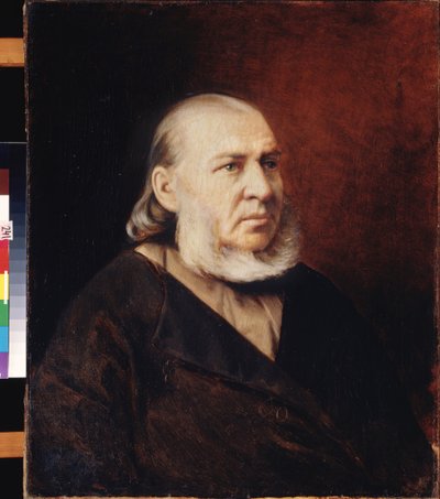 Szergej Timofejevics Akszakov (1791-1859) író portréja. Vaszilij (Vaszilij) Grigorjevics Perov (1834-1882) festménye, olaj, vászon. orosz művészet alkotó: Vasili Grigorevich Perov