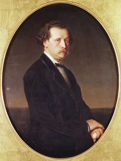 Portré N.G. Rubinstein alkotó: Vasili Grigorevich Perov