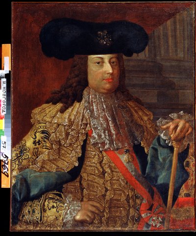 I. Ferenc osztrák császár (1708-1765) portréja (I. Ferenc osztrák császár portréja). Vaszilij Kozmich Berezin festménye (1743-1795 után). Olaj, vászon, 88 x 69 cm, 18. századi orosz művészet. Állami Művészeti Múzeum, Nyizsnyij Novgorod (Oroszország). alkotó: Vasili Kozmich Berezin