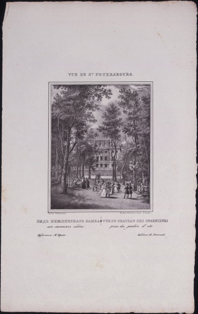 Kilátás Szentpétervárra. Szent Mihály-kastély, 1833 alkotó: Vasili Semenovich Sadovnikov