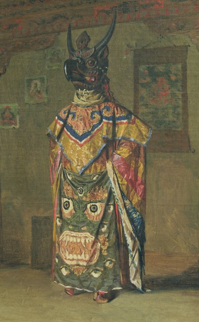 Buddhista láma a Pemionchi kolostor ünnepén, 1874-76 alkotó: Vasili Vasilievich Vereshchagin