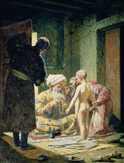 Gyermek rabszolga eladása alkotó: Vasili Vasilievich Vereshchagin