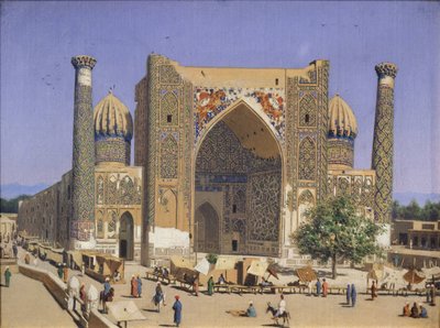 A Sherdar Madrasah a Registan téren Szamarkandban, 1869-1870 alkotó: Vasili Vasilievich Vereshchagin