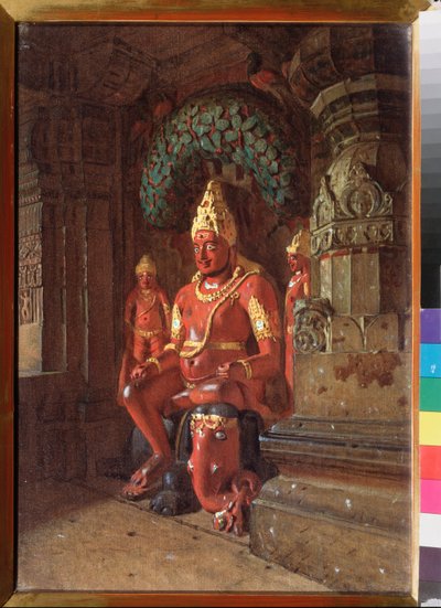 Visnu-szobor az Indra-templomban – Vaszilij Vasziljevics Verescsagin (Vaszilij Verescsagin) (1842-1904) festménye, olaj, vászon alkotó: Vasili Vasilievich Vereshchagin